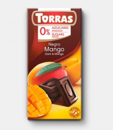 Tumšā šokolāde ar mango, 75g // 12gab iepakojumā