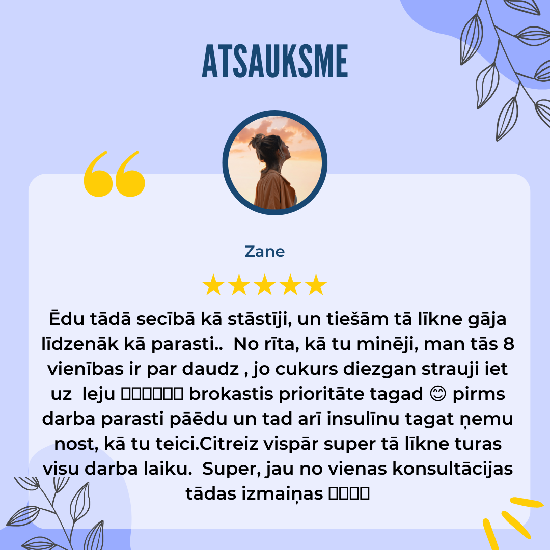 Konsultācija "Glikozes pārvaldība"